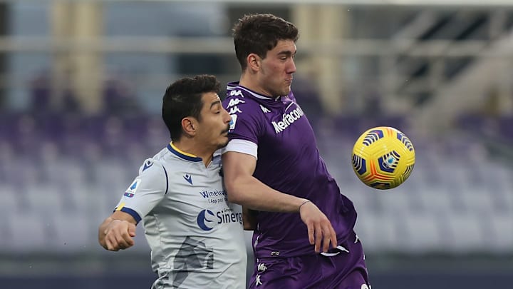 Vlahovic contro il Verona Vlahovic contro il Verona
