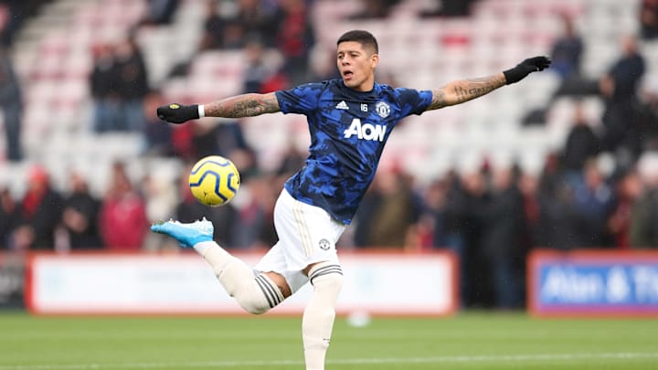 AFC Bournemouth v Manchester United - Premier League - Marcos Rojo y su típica rabona. AFC Bournemouth v Manchester United - Premier League - Marcos Rojo y su típica rabona.