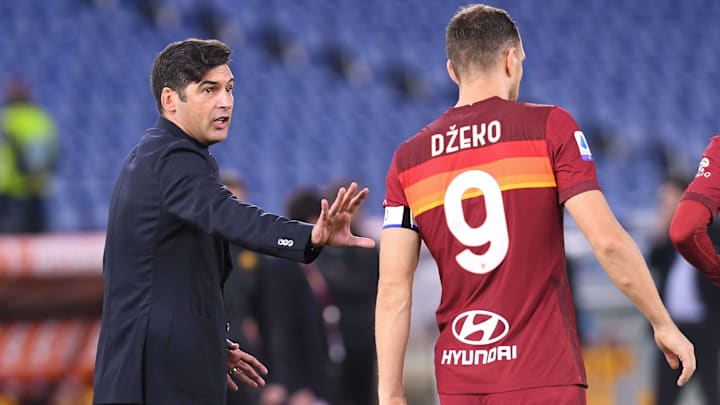 Paulo Fonseca ed Edin Dzeko Paulo Fonseca ed Edin Dzeko