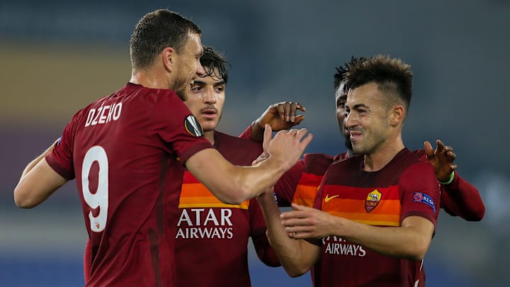 La gioia di Dzeko dopo il gol del vantaggio La gioia di Dzeko dopo il gol del vantaggio