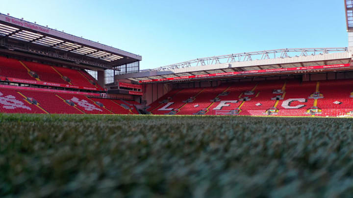 Aerial Views Of Anfield As Football Remains Suspended Due To Coronavirus