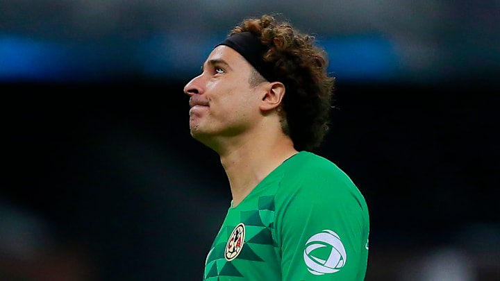Guillermo Ochoa en un partido de las Águilas del América. Guillermo Ochoa en un partido de las Águilas del América.