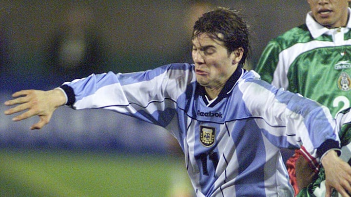 Santiago Solari con la celeste 