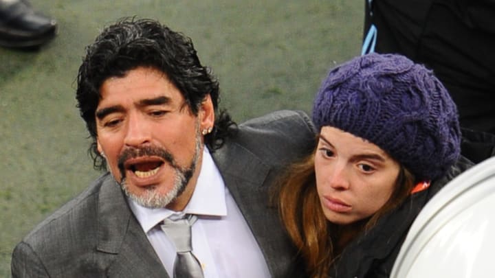 Diego Maradona y su hija Dalma. Diego Maradona y su hija Dalma.