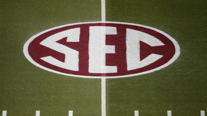 SEC logo, Arkansas v Texas A&M SEC logo, Arkansas v Texas A&M