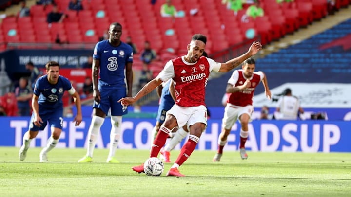 Pierre-Emerick Aubameyang has strangely been switched to a midfielder
