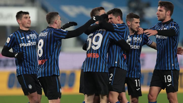L'Atalanta esulta dopo un gol