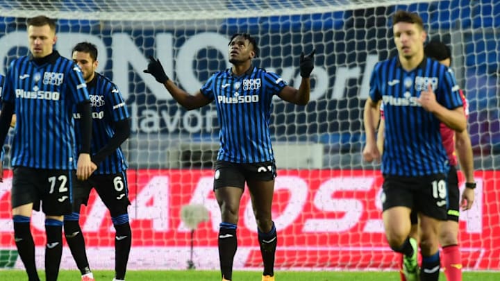 Atalanta BC v US Sassuolo - Serie A - Duvan Zapata festeja su gol.