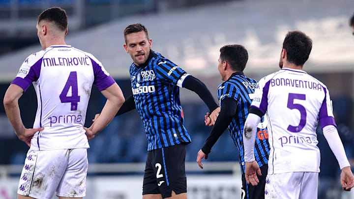 I viola dopo un gol subito a Bergamo I viola dopo un gol subito a Bergamo