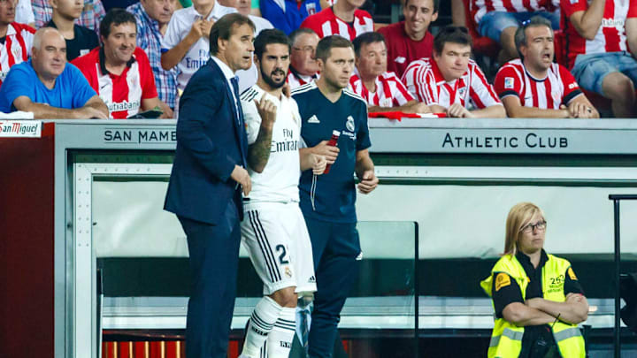 Julen Lopetegui und Isco während ihrer kurzen gemeinsamen Zeit bei Real Madrid