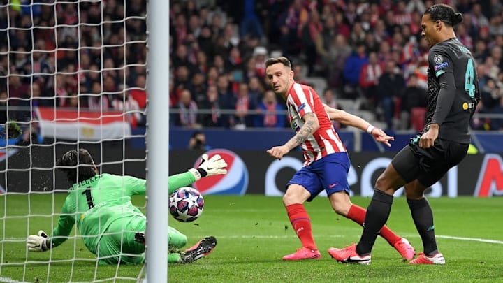 Saúl fue el autor del gol ante el Liverpool en el Metropolitano