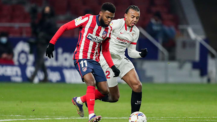 Les Français Thomas Lemar et Jules Koundé vont s'affronter ce dimanche, dans un choc de Liga. Les Français Thomas Lemar et Jules Koundé vont s'affronter ce dimanche, dans un choc de Liga.