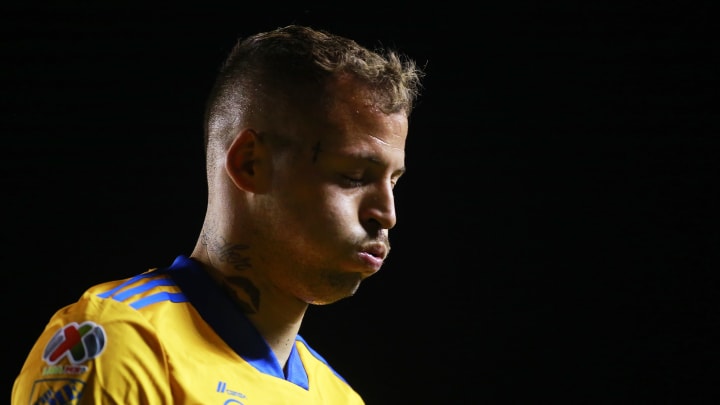 El jugador de los Tigres UANL Nicolás López. El jugador de los Tigres UANL Nicolás López.