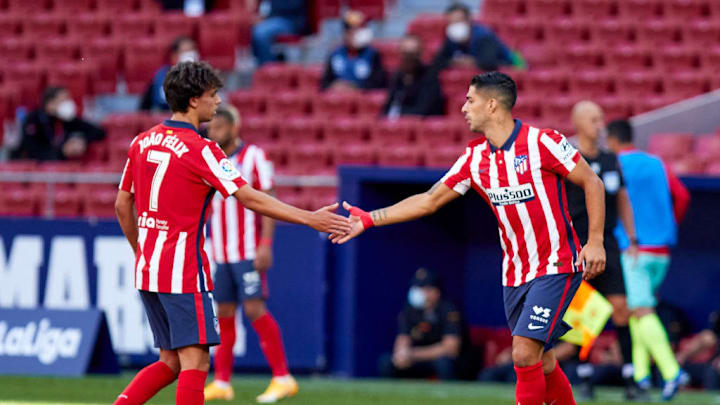 Luis Suárez y João Félix son la pareja de ataque del Atlético de Madrid