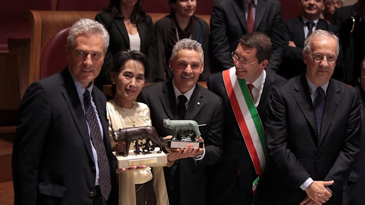 Francesco Rutelli, Aung San Suu Kyi, Walter Veltroni, Ignazio Marino, Roberto Baggio