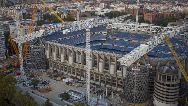 The Santiago Bernabeu is being renovated