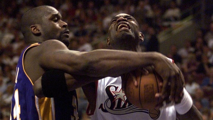 Cuando era uno de los pívots más poderosos en la NBA, O'Neal jugó ocho campañas en los Lakers