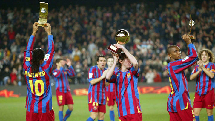 Ronaldinho, Leo Messi, Samuel Etoo
