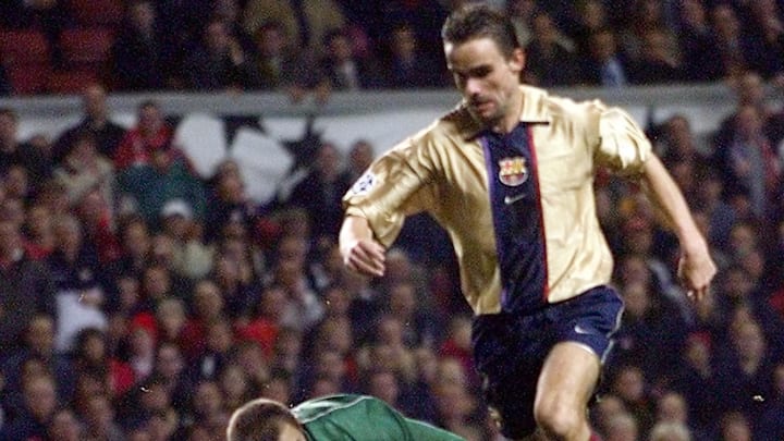Overmars en acción en Barcelona