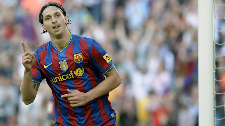 Ibra no pudo enseñar su buen fútbol en Barcelona