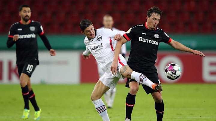 Julian Baumgartlinger Steven Zuber Bundesliga Eintracht Frankfur Bayer 04 Leverkusen