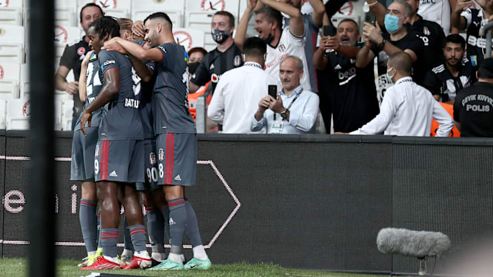 Beşiktaş oyuncularının gol sevinci Beşiktaş oyuncularının gol sevinci