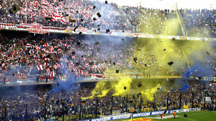 Boca Juniors and River Plate's fans chee