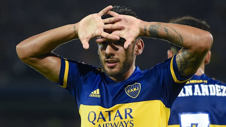 Boca Juniors y el festejo de Eduardo Salvio.