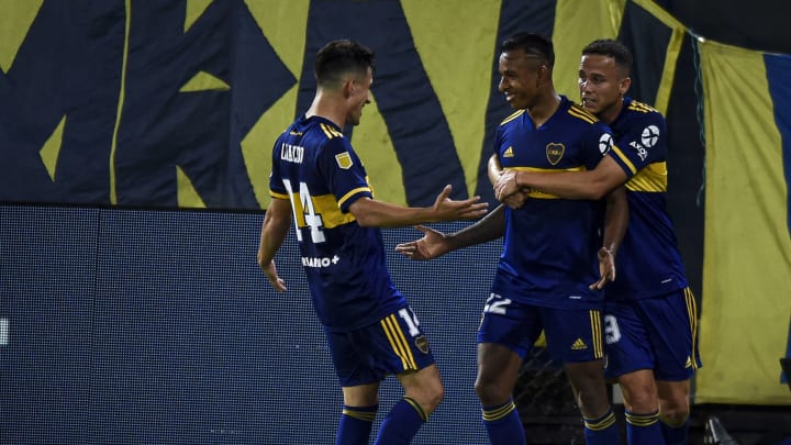 Boca Juniors v River Plate - Copa Diego Maradona 2020 - Villa grita su gol. Boca Juniors v River Plate - Copa Diego Maradona 2020 - Villa grita su gol.