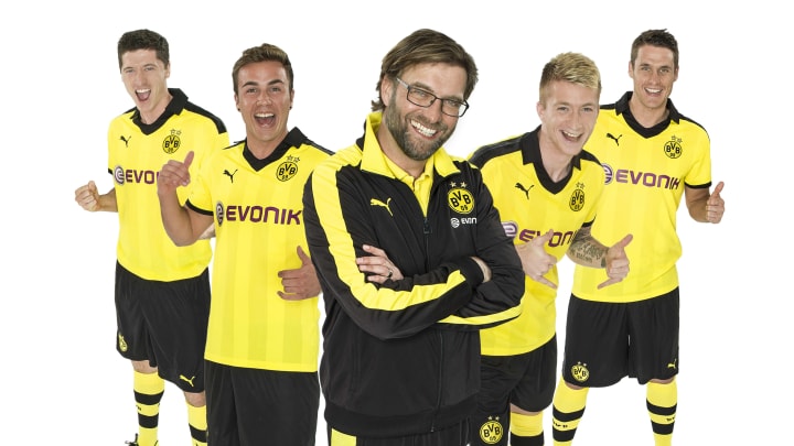 Sebastian Kehl, Juergen Klopp, Mario Goetze, Marco Reus, Robert Lewandowski