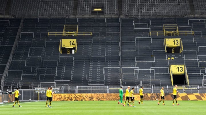 Die Dortmunder Südtribüne ist wie das gesamte Stadion aktuell leer.