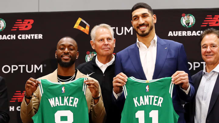 Danny Ainge, Kemba Walker and Enis Kanter.