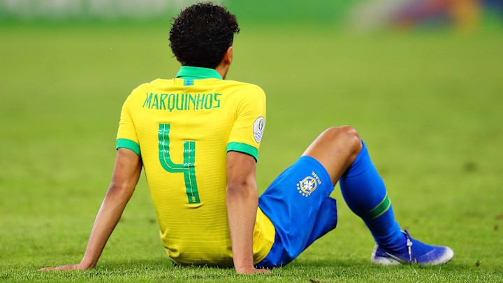 Marquinhos est sorti sur blessure face au Pérou dans la nuit de mardi à mercredi avec le Brésil Marquinhos est sorti sur blessure face au Pérou dans la nuit de mardi à mercredi avec le Brésil