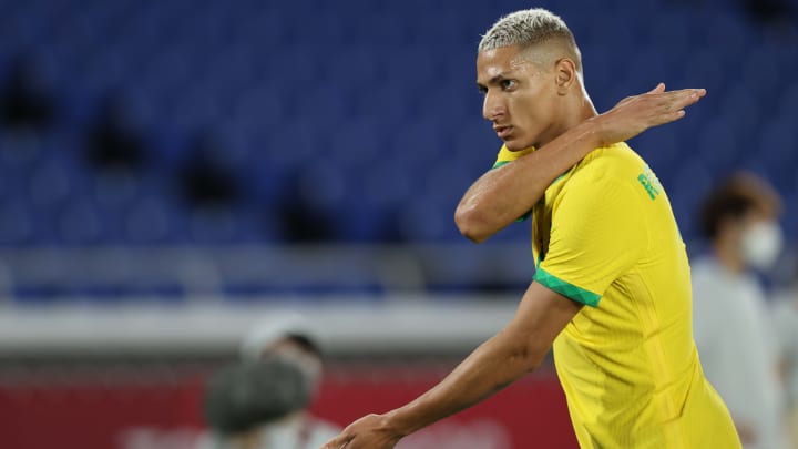 Com hat-trick de Richarlison, o Brasil estreou vencendo a Alemanha nos Jogos Olímpicos de Tóquio. Atacante entrou para seleto grupo. Com hat-trick de Richarlison, o Brasil estreou vencendo a Alemanha nos Jogos Olímpicos de Tóquio. Atacante entrou para seleto grupo.