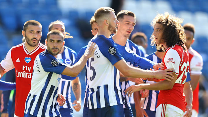 Matteo Guendouzi di pertandingan vs Brighton Matteo Guendouzi di pertandingan vs Brighton