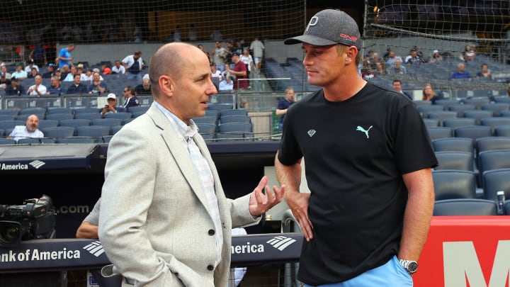 Bryson DeChambeau Throws First Pitch At New York Yankees Game