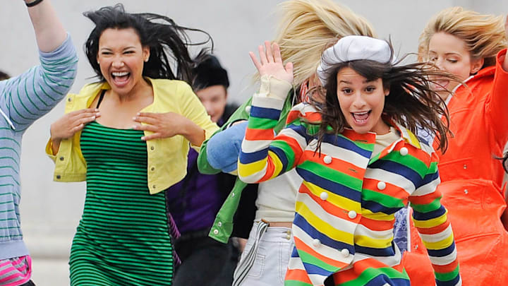 Naya Rivera y Lea Michele durante unas grabaciones de la serie en 2011 Naya Rivera y Lea Michele durante unas grabaciones de la serie en 2011