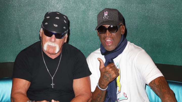 Dennis Rodman junto a Hulk Hogan