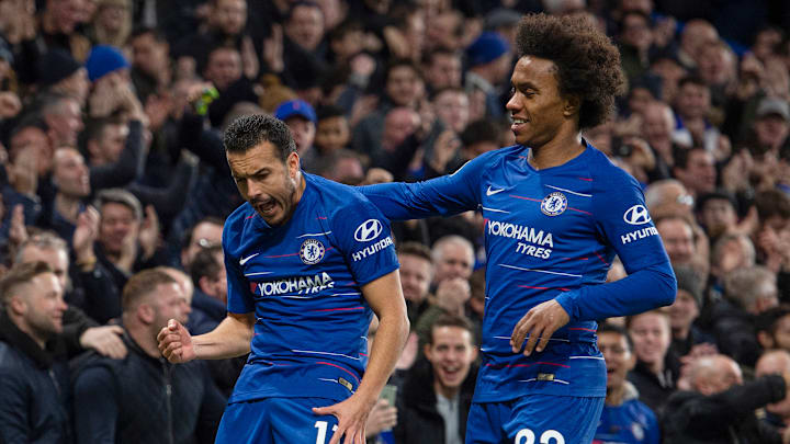 Dua pemain Chelsea, Pedro dan Willian Dua pemain Chelsea, Pedro dan Willian