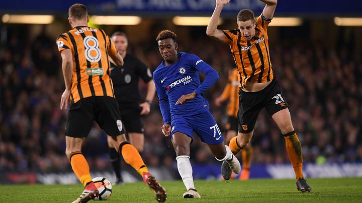Chelsea winger Callum Hudson-Odoi against Hull City in the FA Cup Chelsea winger Callum Hudson-Odoi against Hull City in the FA Cup
