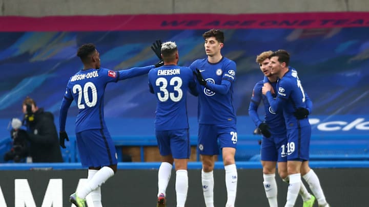 Chelsea mengatasi perlawanan Morecambe dengan skor 4-0. Chelsea mengatasi perlawanan Morecambe dengan skor 4-0.