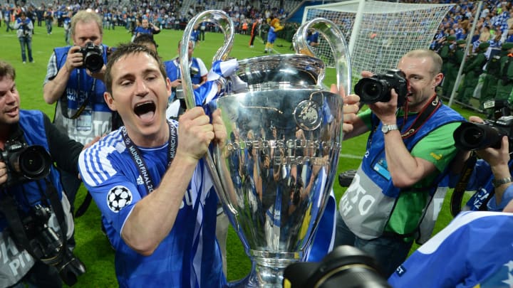 Chelsea's Frank Lampard with the Champions League trophy