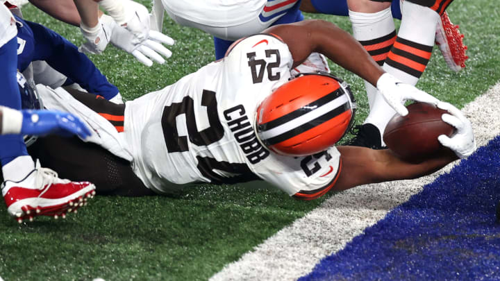 Cleveland Browns RB Nick Chubb's fantasy outlook is promising despite a crowded Cleveland Browns backfield. Cleveland Browns RB Nick Chubb's fantasy outlook is promising despite a crowded Cleveland Browns backfield.