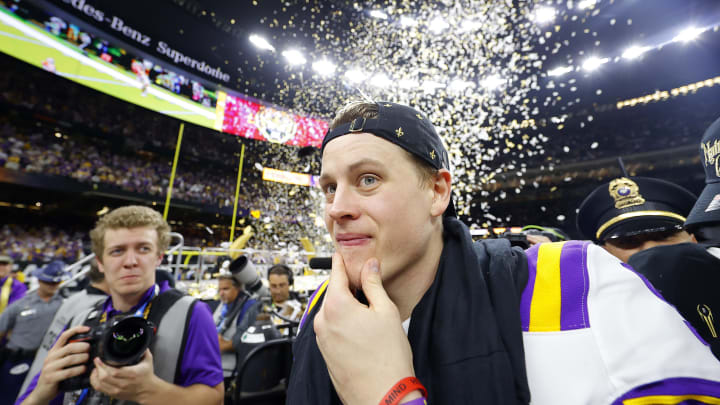 LSU QB Joe Burrow after winning National Title over Clemson