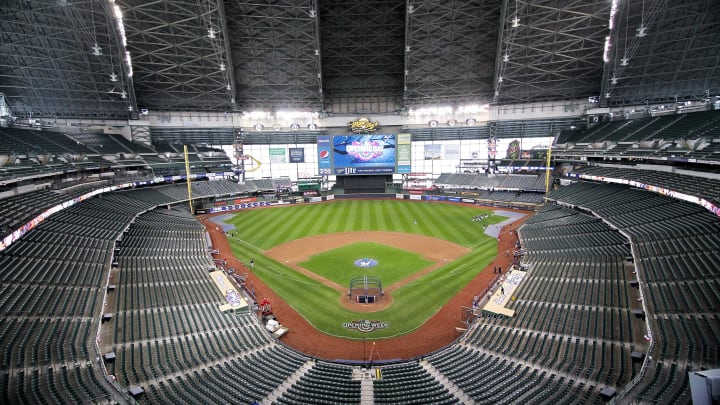 An unidentified person broke into Miller Park, home of the Milwaukee Brewers