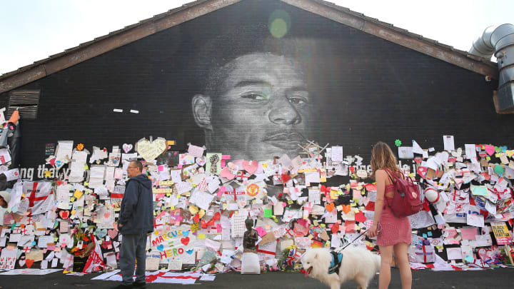 Marcus Rashford's mural was defaced recently Marcus Rashford's mural was defaced recently