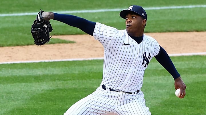 Aroldis Chapman y los Yankees se preparan para la serie contra Houston