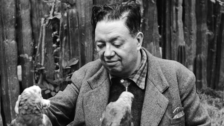 Diego Rivera Feeds The Parrots