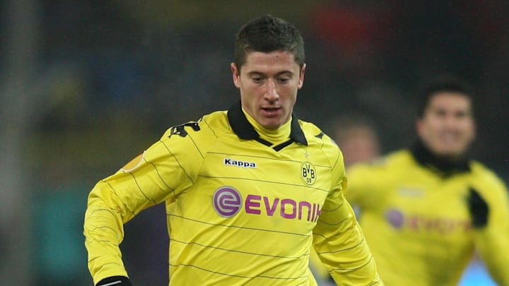 Dortmund's striker Robert Lewandowski pl