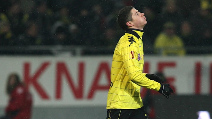 Dortmund's striker Robert Lewandowski re